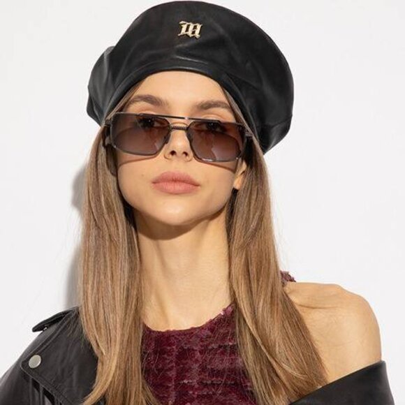 🕶️ New Valentino V-SEI VLS-111C Sunglasses - Black Rhodium/Blue Enamel Frame - Picture 1 of 11